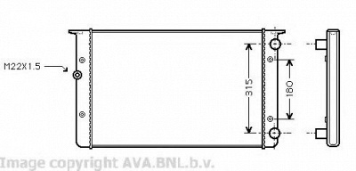 AVA QUALITY COOLING vwa2105 -  Радиатор, охлаждение двигателя